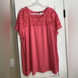 Torrid  Women's Lace Sleeve Top - Pink Size 3
Lacy Boho Vacation
